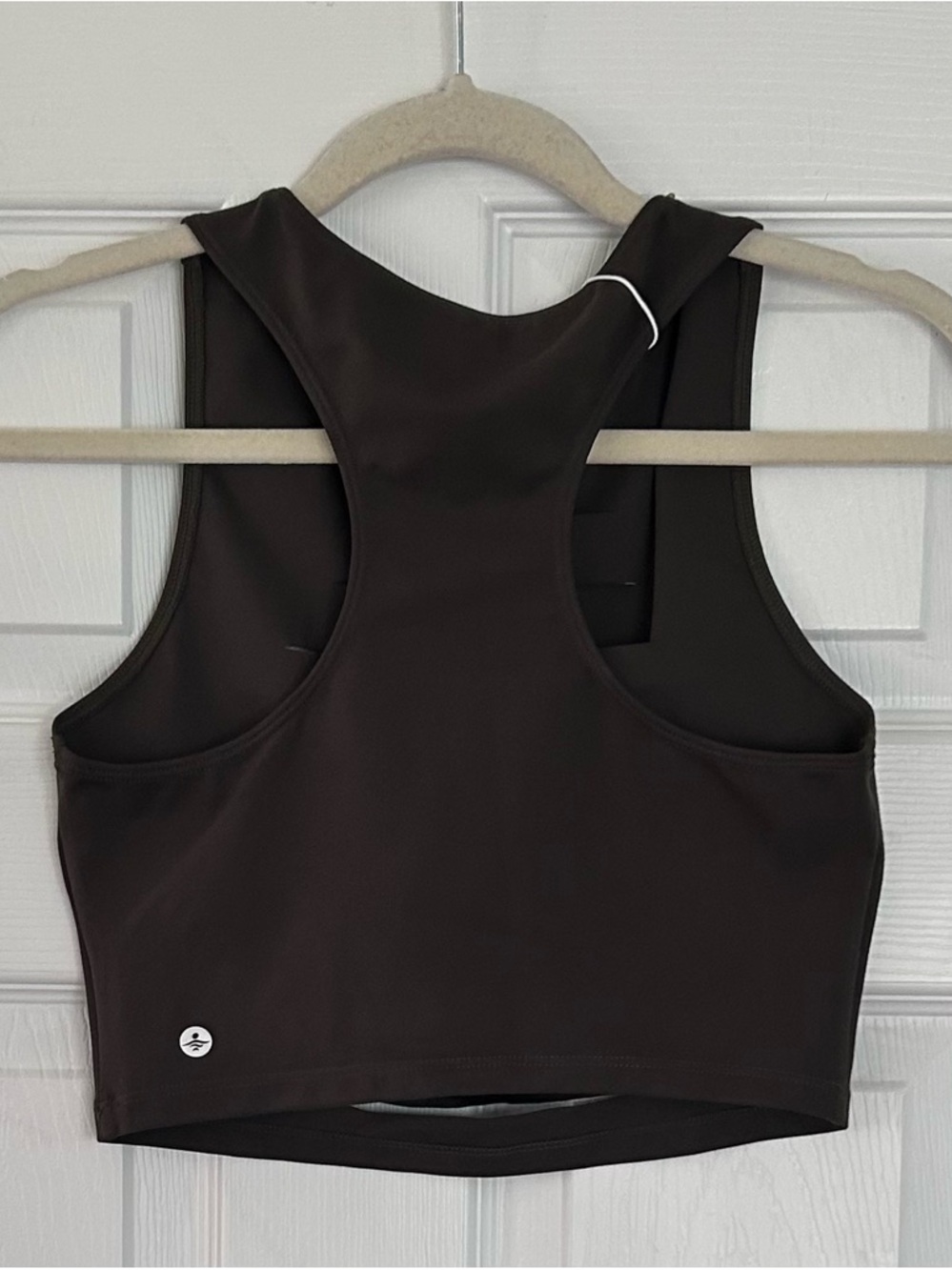 Halara DayStretch Racerback Cut Out Ripped Cropped Tank Top Green Small NEW - Picture 6 of 10